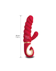 Gvibe - GCandy Mini - Gerippter Rabbit-Vibrator - Rot