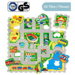 * Puzzlematte, City, 1.2 x 1.2 m