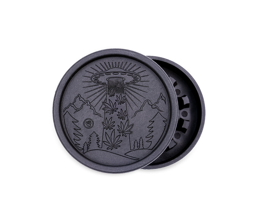 Hemp Grinder - 420 Alien - 55mm - 2 Layers - Display - 8 Stück