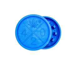 Hemp Grinder - 420 Logo - 55mm - 2 Layers - Display - 8 Stück