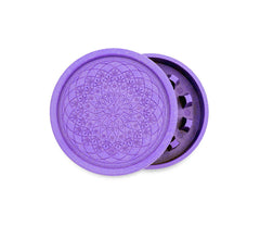 Hemp Grinder - Leaf Pattern - 55mm - 2 Layers - Display - 8 Stück