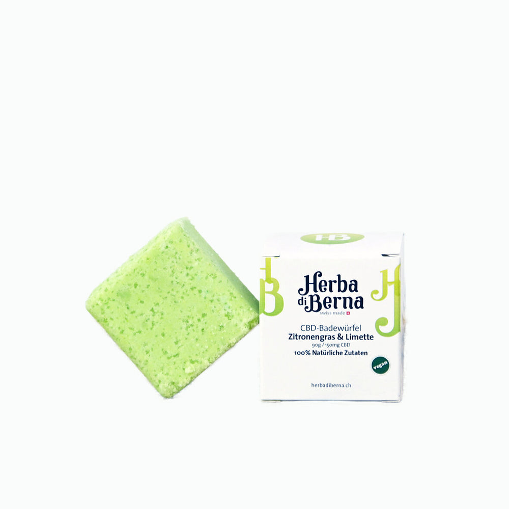 Herba di Berna - CBD Badewürfel - 150mg CBD - Zitronengras & Limette