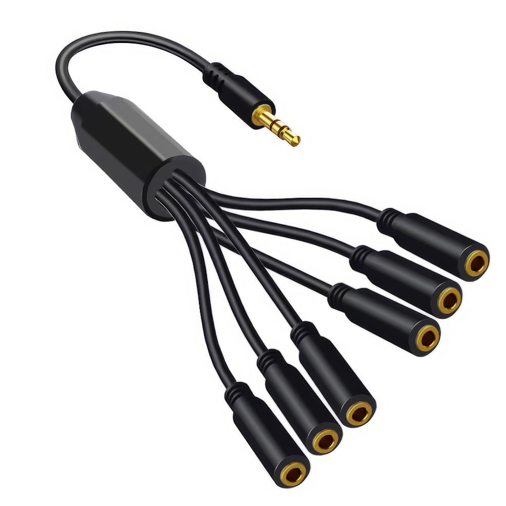 HiDef Audio-Splitter, 3.5 mm Klinke zu 6 x 3.5 mm Buchse