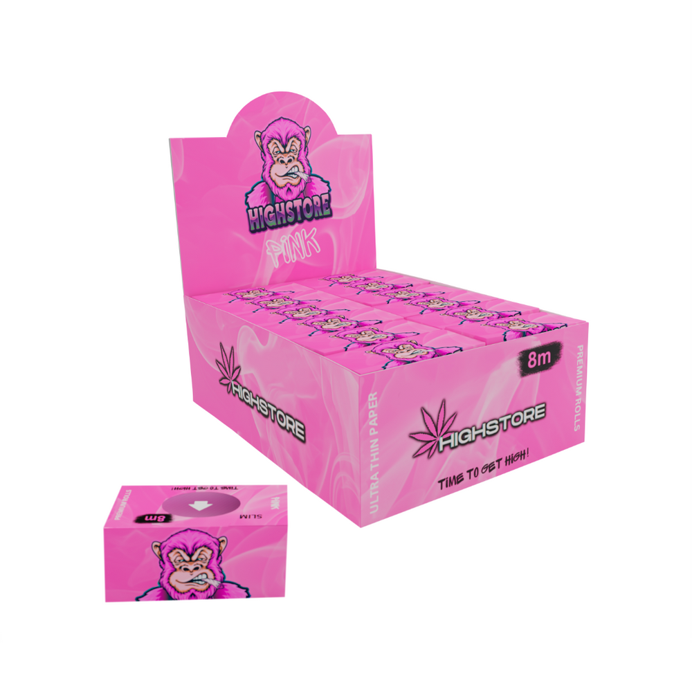 Highstore - Pink Rolls - 8m - Box - 24 Stück