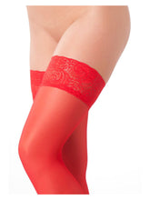 Amorable by Rimba - Halterlose Strümpfe - One Size - Rot