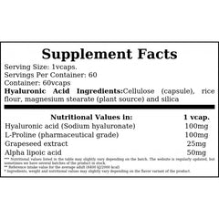 Hyaluronic Acid 100mg - 60vcaps