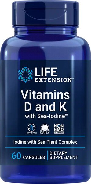 Life Extension Vitamins D and K with Sea-Iodine