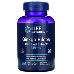 Life Extension Ginkgo Biloba, Certified Extract