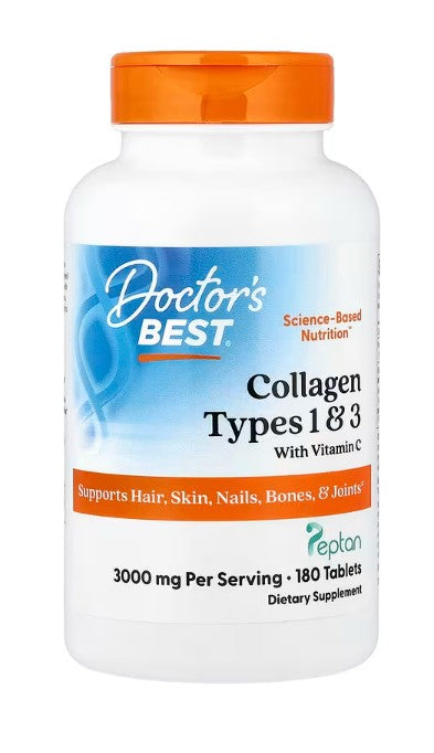 Doctor S Best Collagen Types 1 and 3 with Peptan and Vitamin C