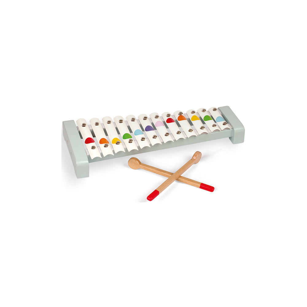 Janod Confetti - Xylophon aus Metall mit 2 Schlägel