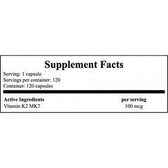 K2 MK7 100mcg - 120caps. x30