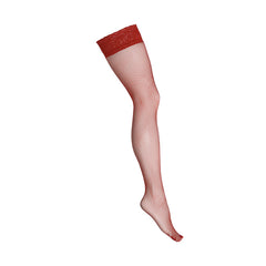 KO H018 fishnet hold ups red