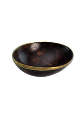 Kokosnuss Mischschale mit Messingrand gross