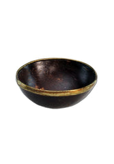 Kokosnuss Mischschale mit Messingrand klein