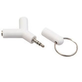 Kopfhörer Double Jack Adapter, 3.5 mm, weiss