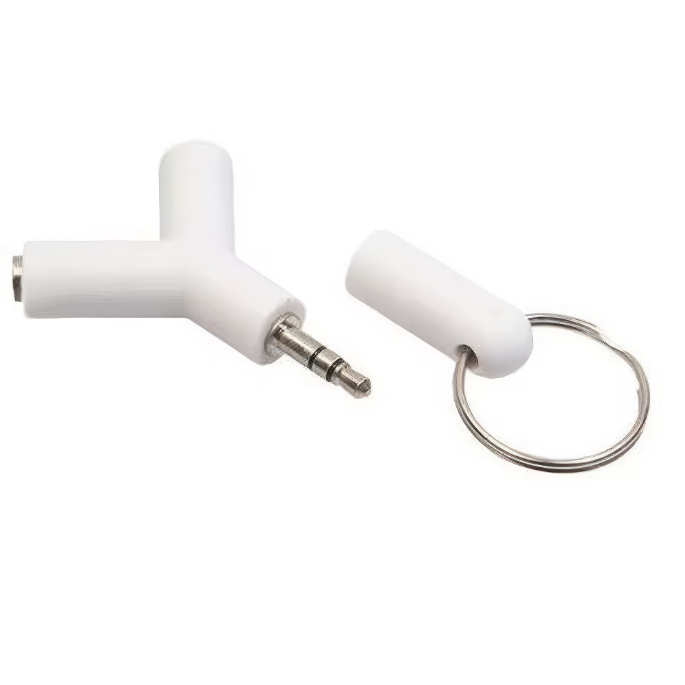 Kopfhörer Double Jack Adapter, 3.5 mm, weiss