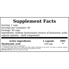 Hyaluronsäure - 40caps