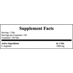 L-Arginine 1000mg - 120tabs x12