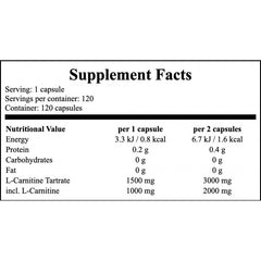 L-Carnitine 1500 Extreme MC - 120caps. x18