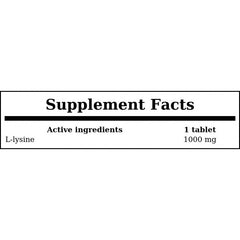 L-Lysine 1000mg - 100tab. x12