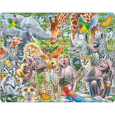 Puzzle Glückliche Afrika-Tiere, 43 Teile