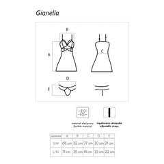 LC Gianella chemise & thong black