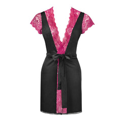 LC Kumiko dressing gown black-purple