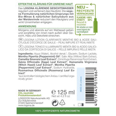 Logona Minze Gesichtswasser klärend, 125 ml