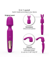 3: Love to Love - R-Evolution - Zauberstab-Vibrator mit 2 Aufsätzen - Rosa