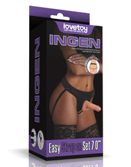 1: LoveToy Easy Strap-On Set with 18 cm Dildo