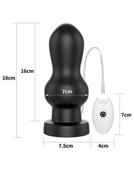 LoveToy - King Size Vibrating Anal Rammer 18 cm - Schwarz