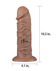LoveToy - Realistic Chubby Dildo 27 cm - Braun