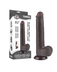 LoveToy - Sliding Skin Dildo 22.8 cm - Schwarz