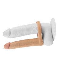 LoveToy - The Ultra Soft Double Vibrierender Dildo 16 cm - Nude