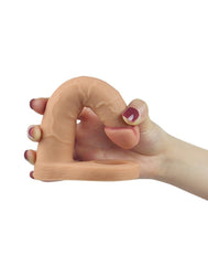 LoveToy - The Ultra Soft Double Vibrierender Dildo 16 cm - Nude