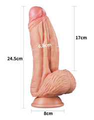 LoveToy- Dildo mit Adern 24.5 cm - Nude