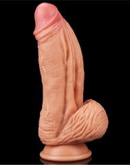 LoveToy- Dildo mit Adern 24.5 cm - Nude