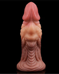 LoveToy - Dildo met Adern 18 cm - Nude/Braun