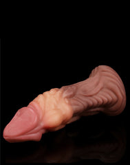 LoveToy - Dildo met Adern 18 cm - Nude/Braun