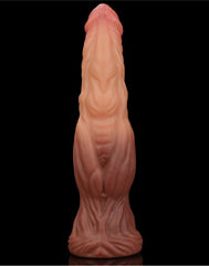 LoveToy - Dildo mit Adern 24.5 cm - Nude/Braun
