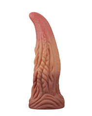 LoveToy - Dildo mit Zunge 25.4 cm - Nude/Braun