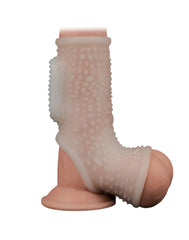 LoveToy - Drip Knights Ring - Vibrierende Penishülle - Weiß