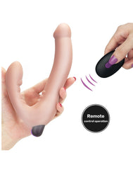 LoveToy - iJoy - Vibrierender Doppeldildo mit Fernbedienung - Nude