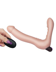 LoveToy - iJoy - Vibrierender Doppeldildo mit Fernbedienung - Nude