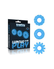 LoveToy - Lumino Play Cockring 3er Set - Glow in the Dark