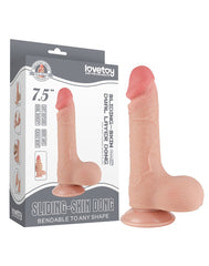 LoveToy - Skin-Schiebe-Dildo 19.5 cm (Ø 3.7 cm) - Nude