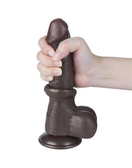 LoveToy - Skin-Schiebe-Dildo 20 cm (Ø 3,9 cm) - Schwarz