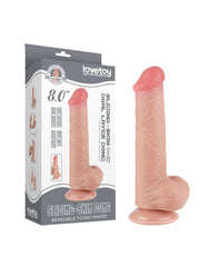 LoveToy - Skin-Schiebe-Dildo 20.8 cm (Ø 4 cm) - Nude