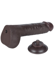 LoveToy - Gleitender Hautdildo 24 cm (Ø 4,3 cm) - Schwarz