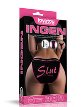 LoveToy - Slut - Gedruckte vibrierende sexy Höschen - Schwarz